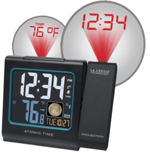 La Crosse Technology Atomic Projection Clock with/ Temp/Moon Phase