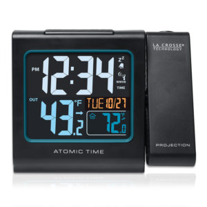 La Crosse Technology Projection Clock with Lit Display & Outdoor Temperature