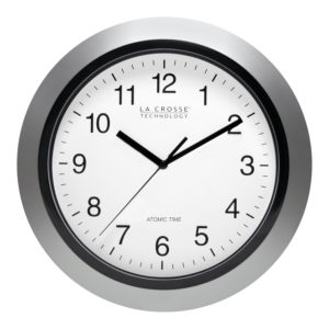 Silver 10″ LaCrosse Technology Atomic Wall Clock