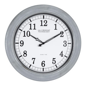 La Crosse Technology 18″ Indoor/Outdoor Galvanized Wall Clock