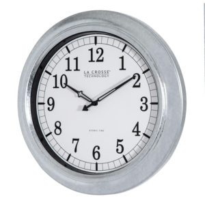La Crosse Technology 18″ Indoor/Outdoor Galvanized Wall Clock