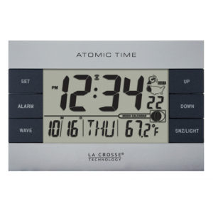 La Crosse Technology Atomic Alarm Clock Indoor Temperature and Moon Phase