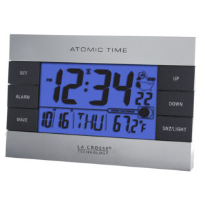 La Crosse Technology Atomic Alarm Clock Indoor Temperature and Moon Phase